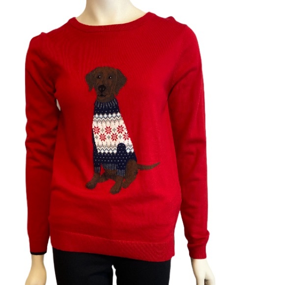 Joules Miranda Red Labrador Crew Neck 